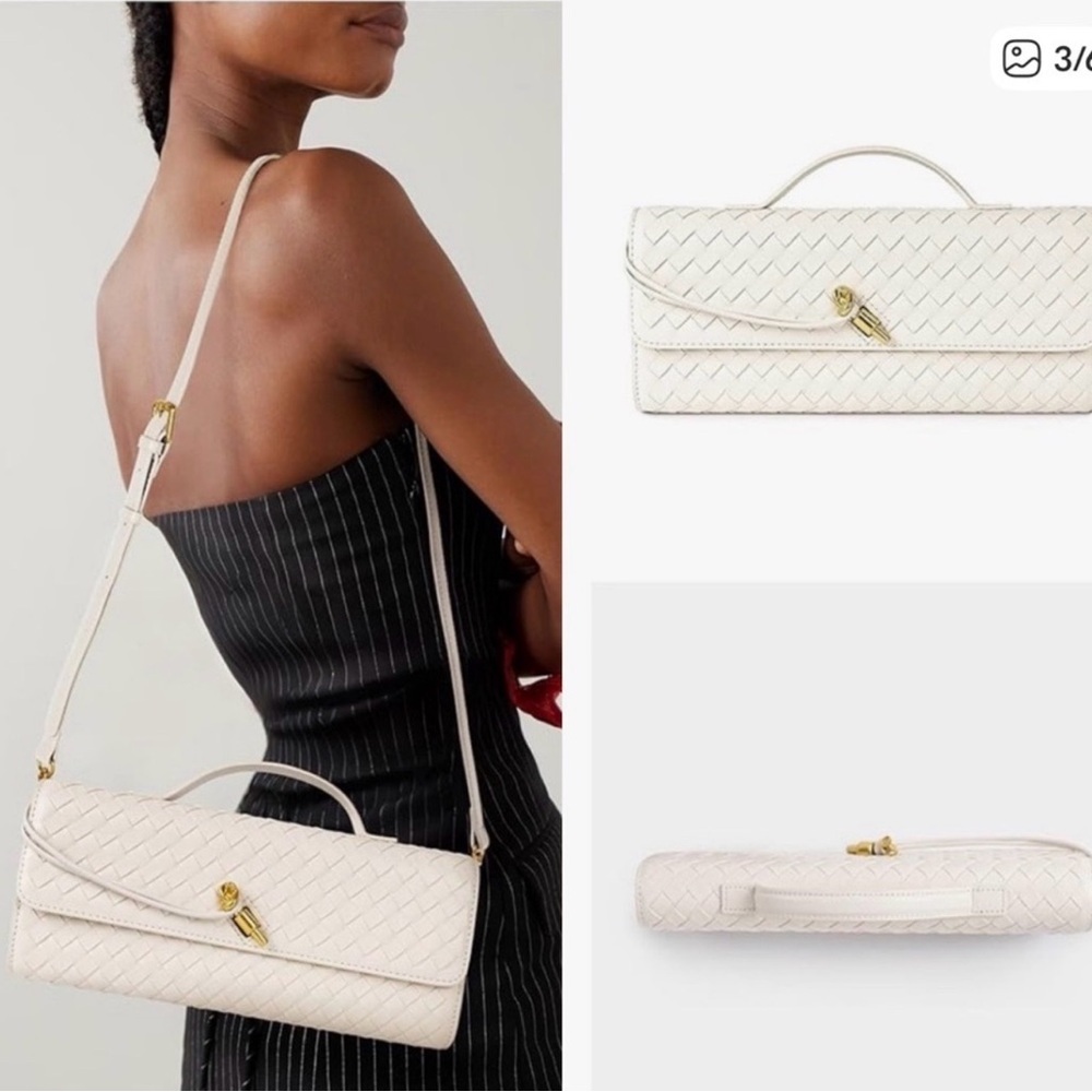 Few Moda East West Clutch with Crossbody Strap (Cream)
